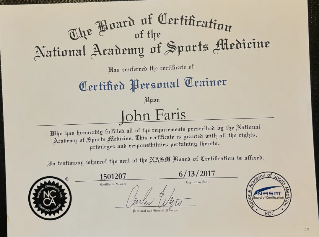 Certified Personal Trainer